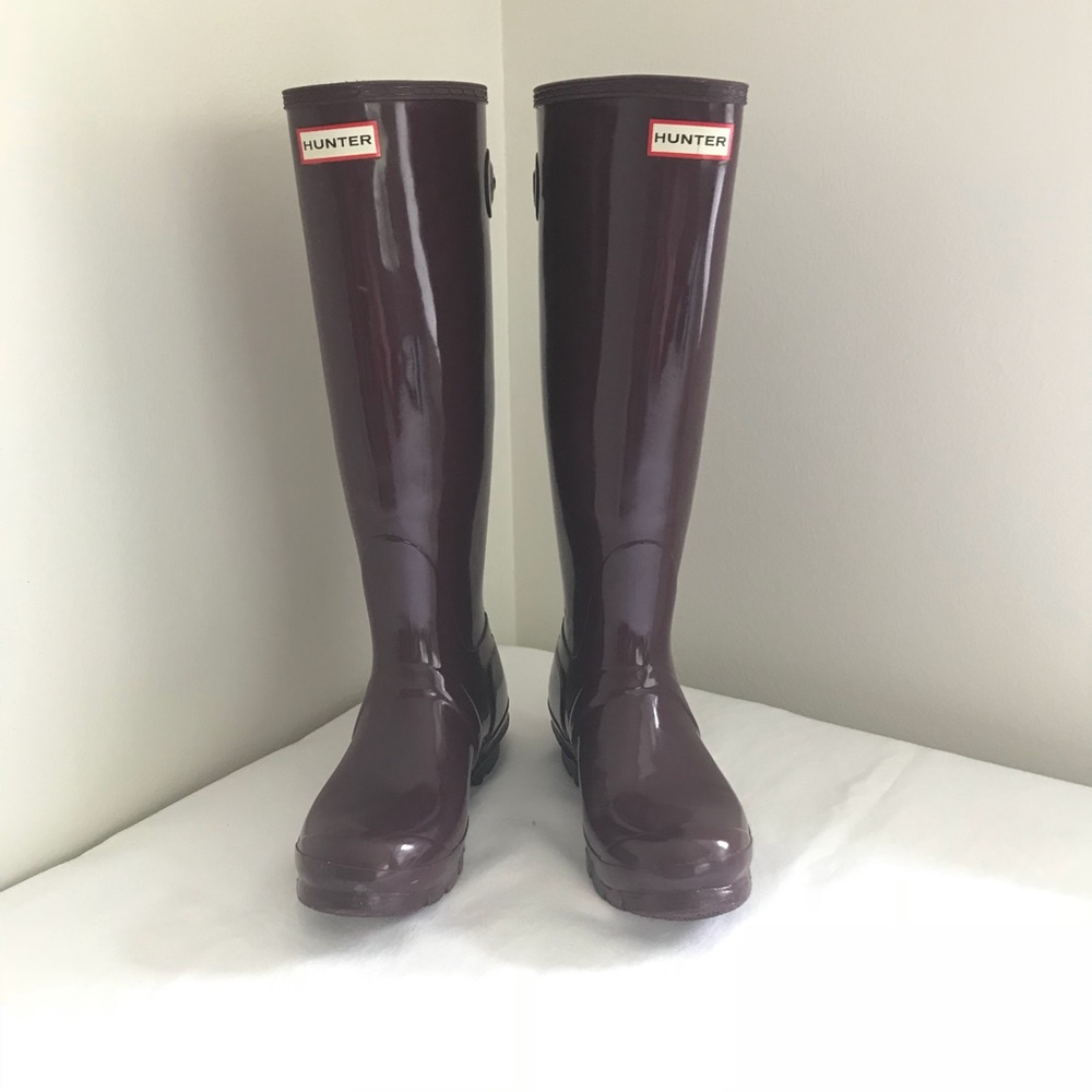 HUNTER original tall rain boots, W size 8